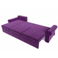 Угловой диван Элис (микровельвет фиолетовый чёрный) - Изображение 3